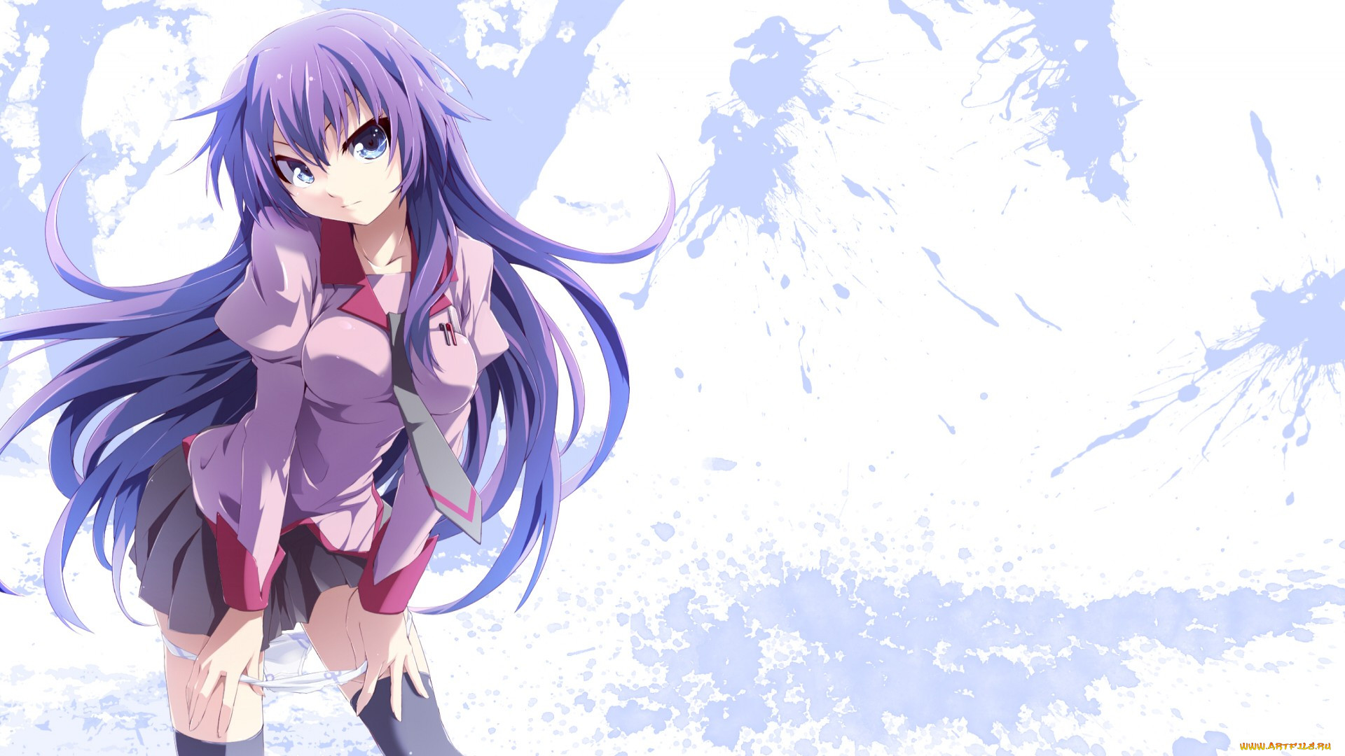 , bakemonogatari, senjougahara hitagi, , , ,  